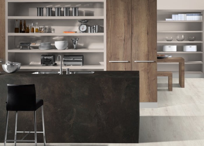 Kombinacija radna ploča F311 Ceramic Antracit i univer H1181 Halifax Tamni