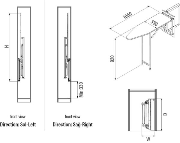 Daska za peglanje Starax antracit 3405213_3