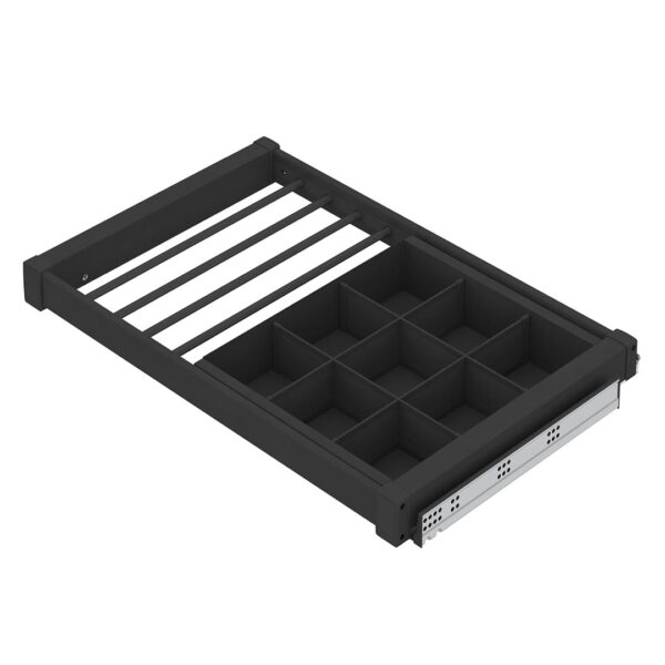 Izvlačna polica za nakit i pantalone Starax antracit 80cm 3405217_1