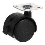 Pvc točkić za nameštaj Hranipex crni Fi40sa pločicom i kočnicom GT05 Riex 3407151