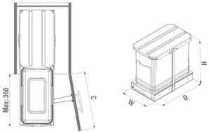 Kanta Starax Klizna antracit 24L 3413024_2