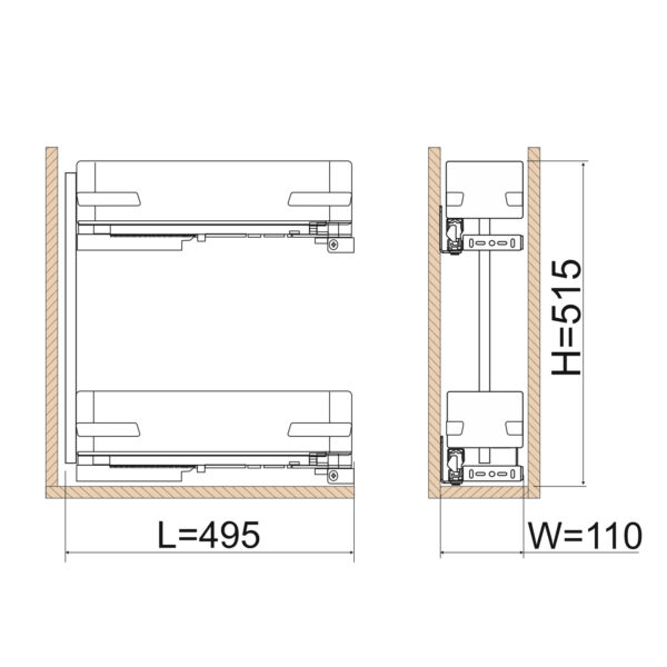 Žičana korpa Sige orion za element 15cm-Grass klizač Materia 3414162_3
