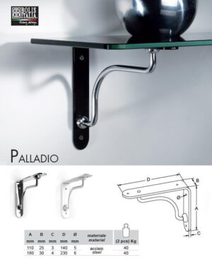 Nosač police Bolis beli 23cm Palladio 3420022