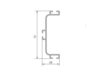 Gola profil 1.3 horizontala Volpato alu mat 4,2m 3421061_02