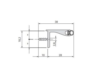 Gola profil 1.4 horizontala Volpato alu mat 4,2m 3421062_02