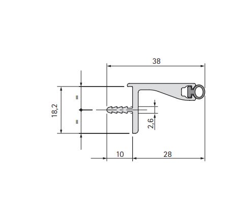Gola profil 1.4 horizontala Volpato alu mat 4,2m 3421062_02