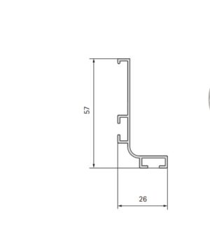 Gola profil 1.2 horizontala Volpato alu mat 4,2m 3421103_02