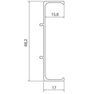 Gola Clap profil 3.9 vertikala Volpato bela 4,2m 3421143_02