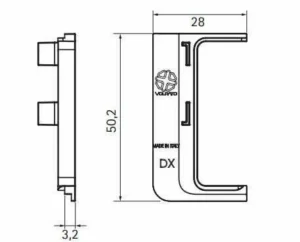 Gola Clap 3.8-set spoljnih kapica Volpato sivi 3421182_02
