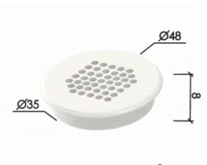 Ventilacioni čep beli Fi35 3422056