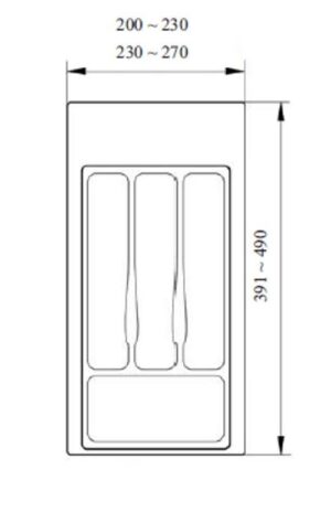 Klaser za escajg Volpato sivi 30cm 3422133_02