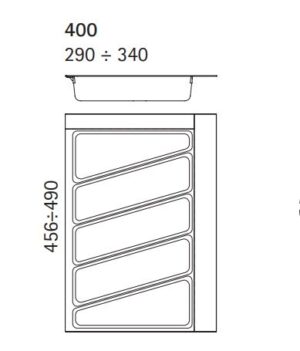 Klaser za escajg Volpato sivi 40cm New 3422146_02