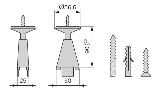 Stili nosač police-plafonski Volpato crni 3422301_02