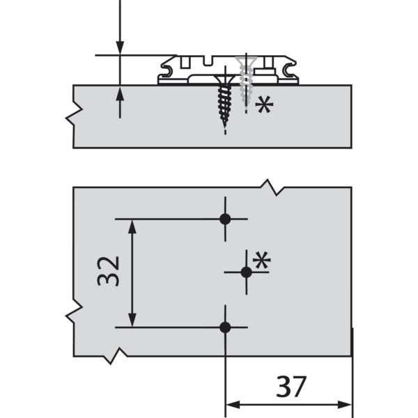 Pločica za šarku Blum clip h/3 mm-sa ekscentrom 3401612_01