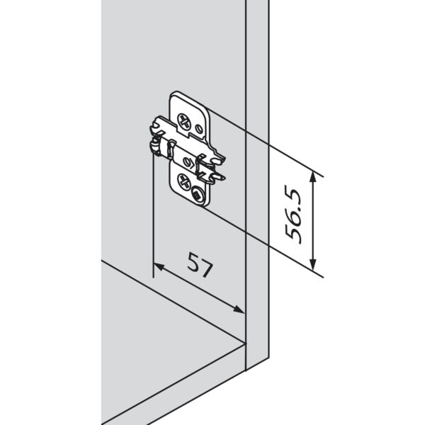 Pločica za šarku Blum clip h/3 mm-sa ekscentrom 3401612_02