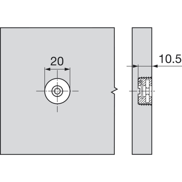 Okov za podešavanje fronta m4x20mm 3401621_01