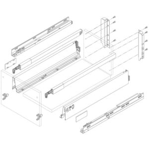 Reling za fioku Blum sivi L-500mm Antaro 3403795_02