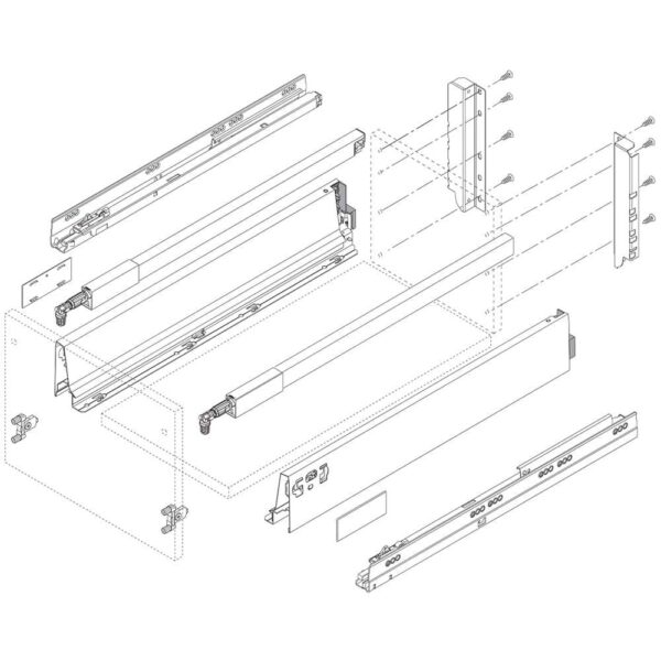 Reling za fioku Blum sivi L-500mm Antaro 3403795_02