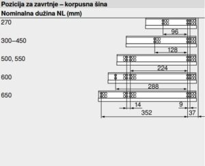 Klizač za fioke Grass soft-close 550mm-40kg Dynapro 3404233_02